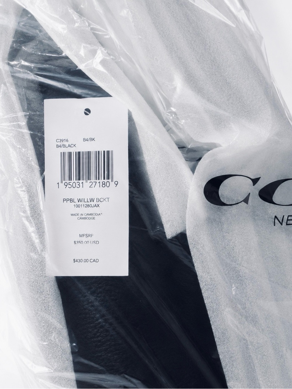 Coach Willow Bucket Bag — Black Pebbled Leather — NWT / Sealed - Picture 6 of 6